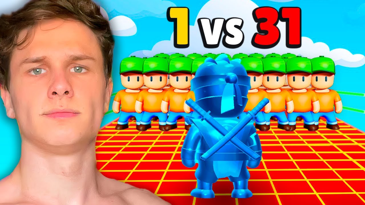 TOP 100 vs 31 NOOBS in Stumble Guys!