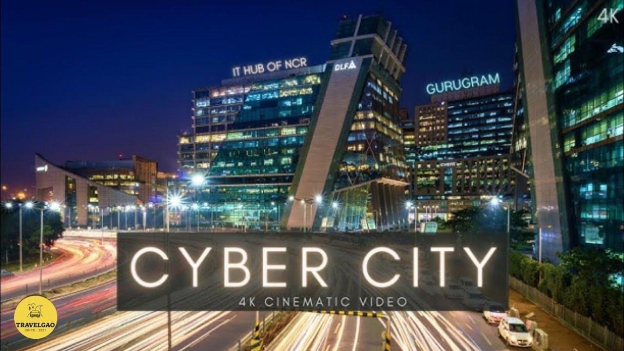 Gurugram Cinematic View from Rapid Metro | Cyber City in Motion | 4K India Travel