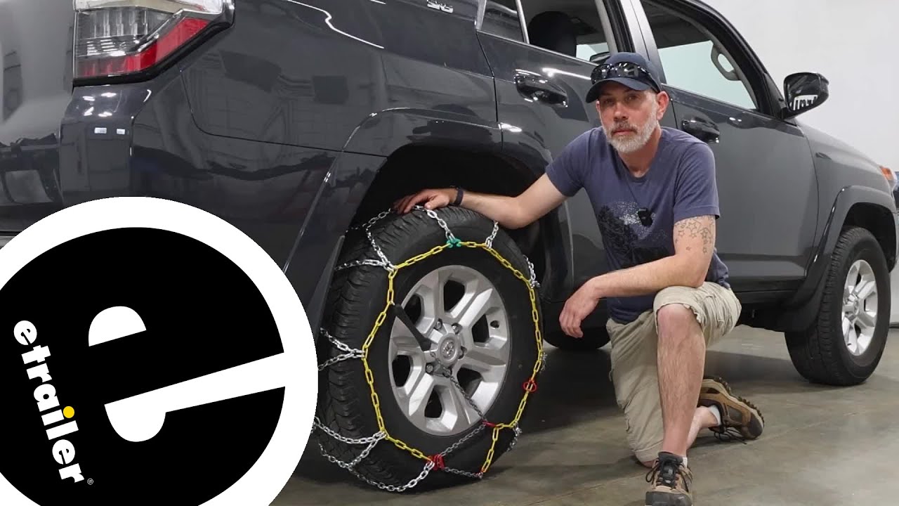 Installing the Titan Chain Tire Chains with Diamond Pattern and Square Links on a 2024 Toyota 4Runne