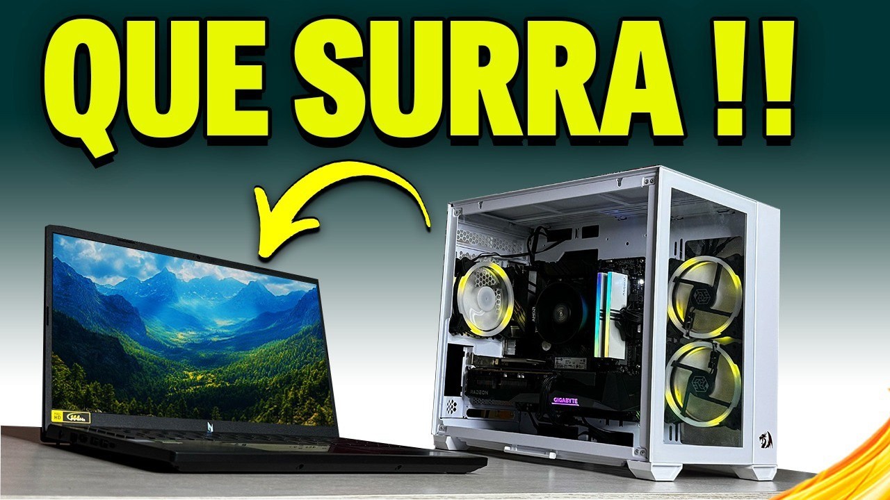 VERGONHA?? PC GAMER VS NOTEBOOK GAMER! Mesmo preço, desempenho totalmente diferente - Qual escolher?