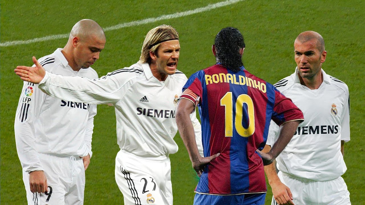Ronaldinho, Zidane, Ronaldo & Beckham Showing Their Class in 2005