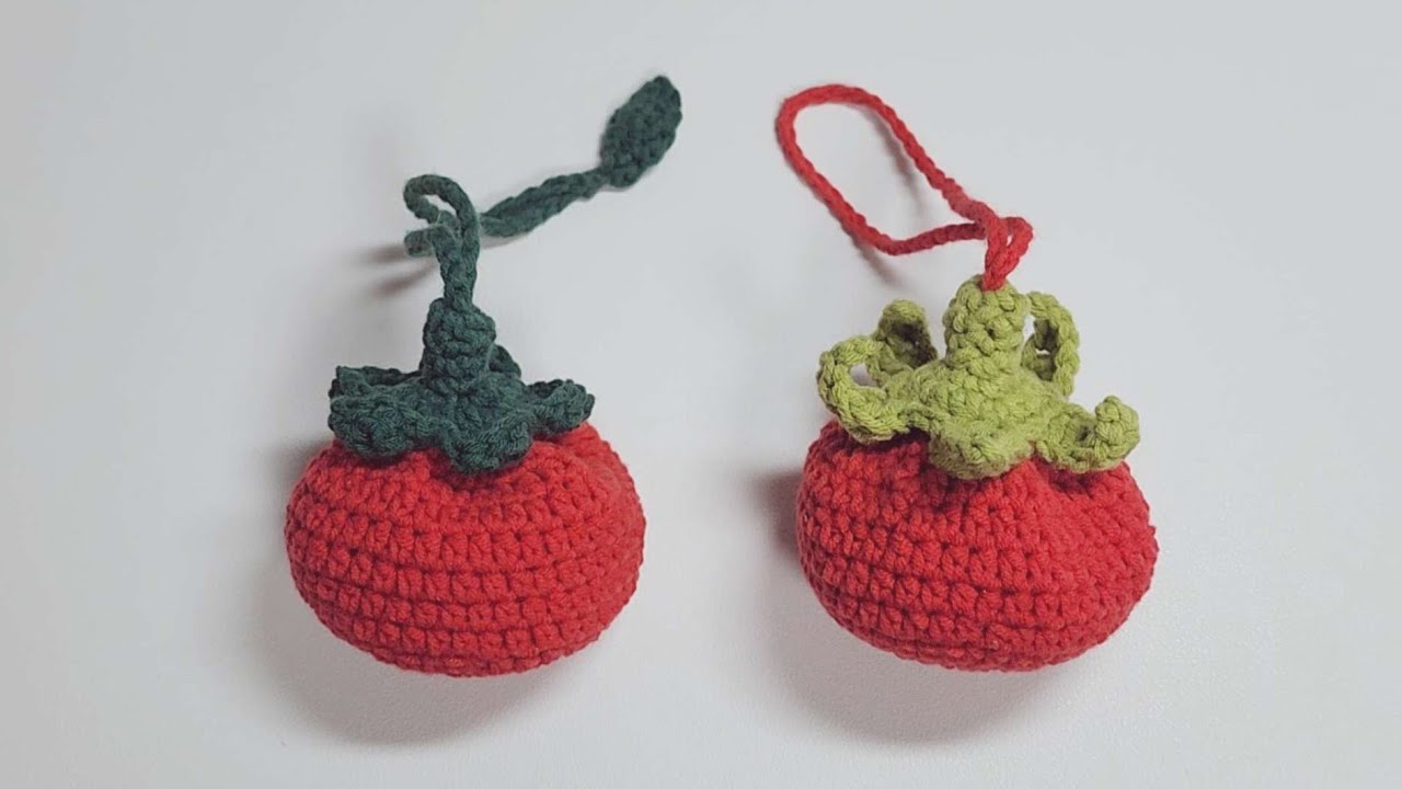 🍅토마토 미니 파우치 (1) || 만드는 법 | 에어팟, 버즈 파우치 | 동전 지갑