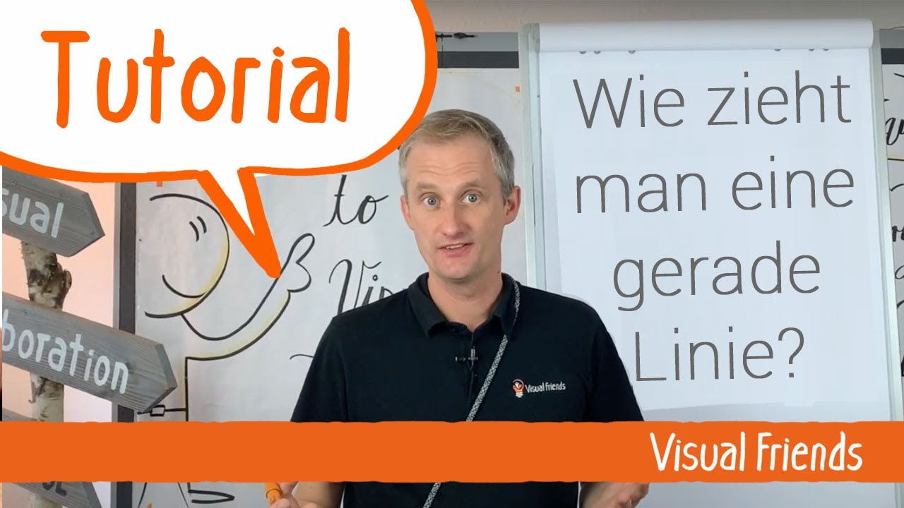 Wie zeichnet man eine gerade Linie auf dem Flipchart