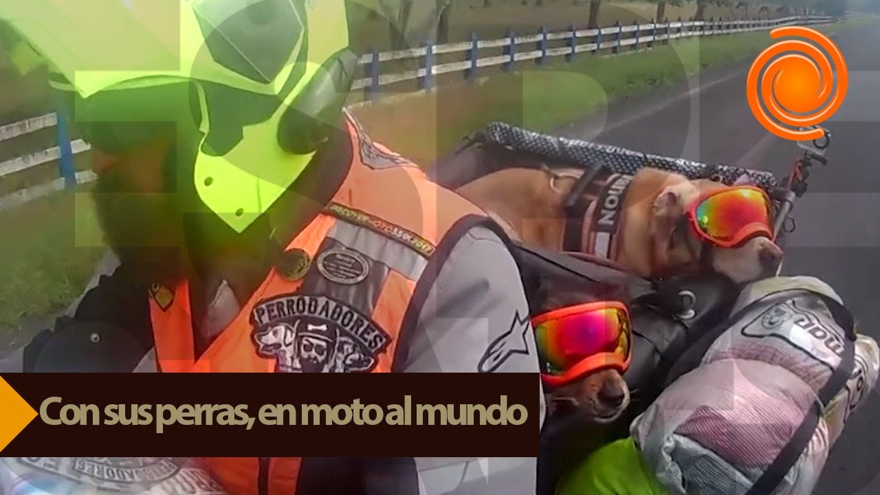 De México a Calamuchita: viaja en moto por el mundo con sus dos perras