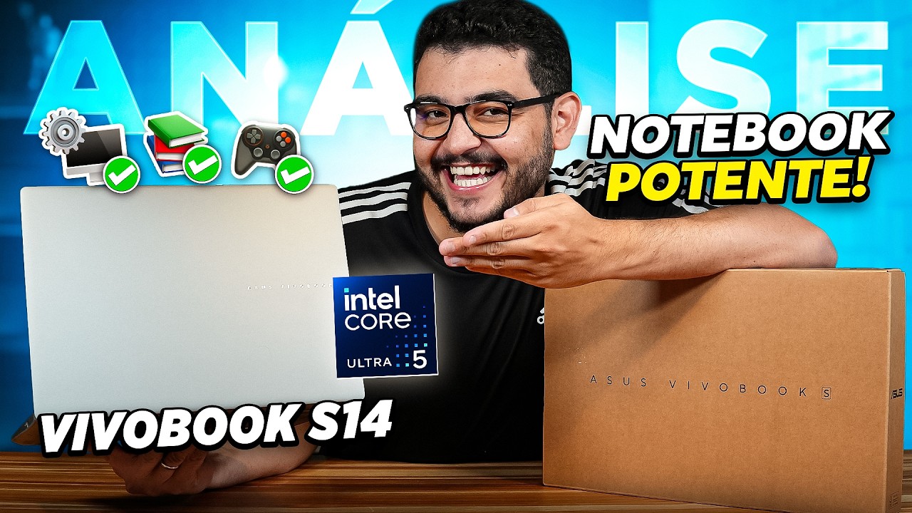 ASUS Vivobook S14 com Intel Core Ultra 5 225H: Unboxing, Review, Testes e Desmontagem 🔥 Vale a Pena?