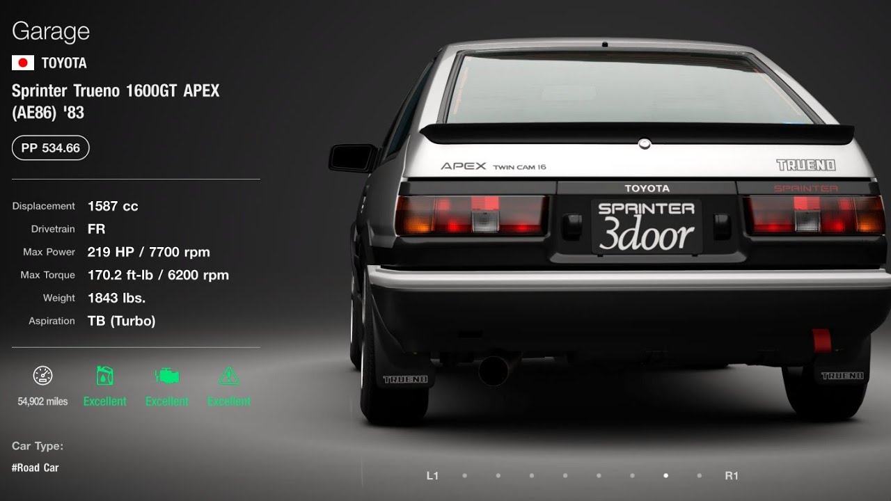 GranTurismo 7 Toyota Sprinter Trueno 1600GT Realistic Build