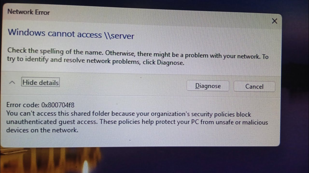 Windows 11 System Sharing issue || Enable insecure guest logons | An extended error has occurred
