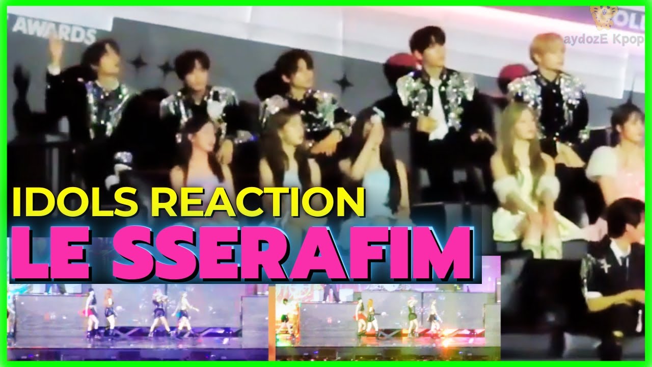 TXT and Stayc Reaction LE SSERAFIM Unforgvien + Fire in the Belly Golden Disc Awards 2024 JAKARTA