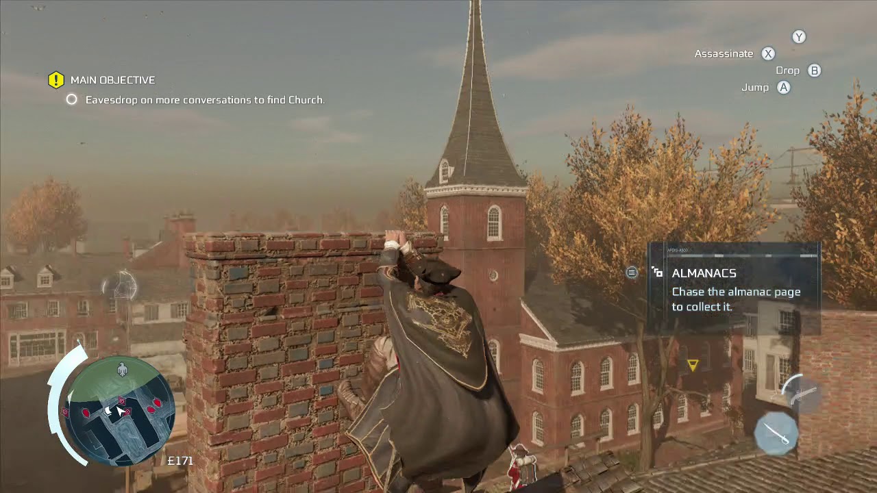 Assassin's Creed 3: подслушайте ещё несколько разговоров, чтобы найти церковь