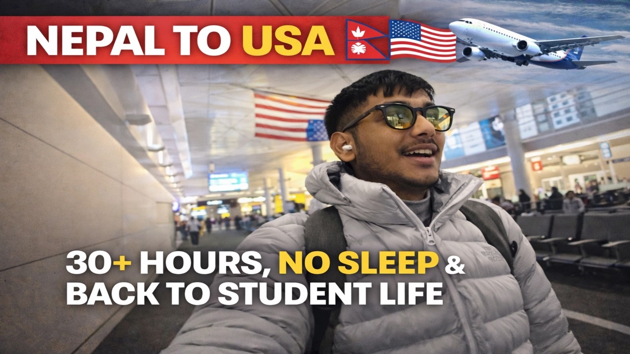 LEAVING NEPAL | 30+ HOURS, NO SLEEP & BACK TO THE USA🇺🇸 | INTERNATIONAL STUDENT 🇳🇵→🇺🇸