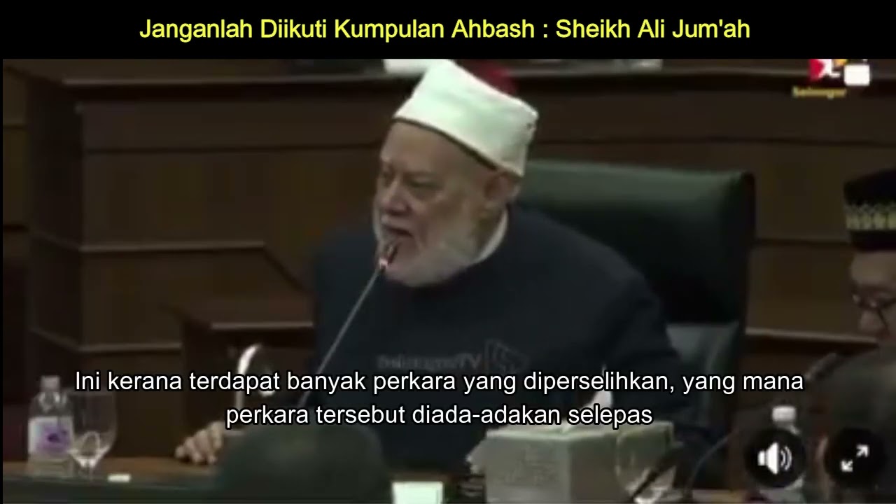 Sheikh Ali Jumaah: Jangan Diikuti Fahaman Ahbash
