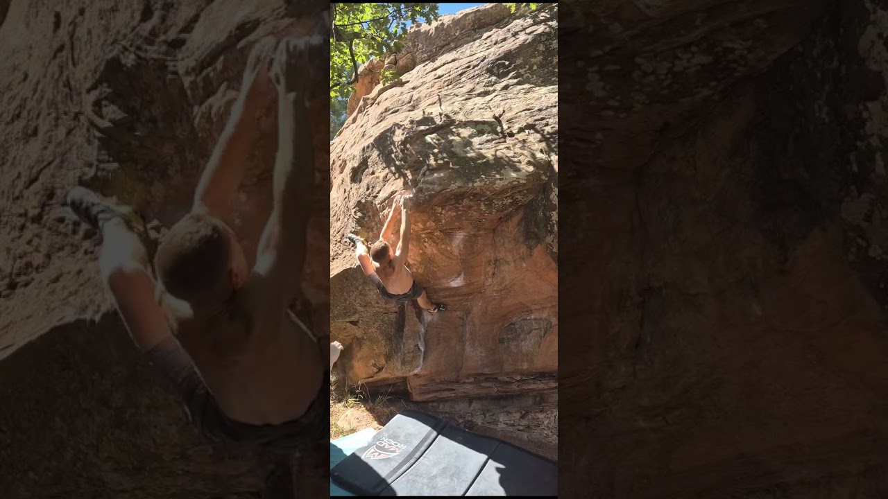 7b Flor de Loto.  Mezquita,  Albarrac&iacute;n. 08/09/2024b #bouldering #climbing #albarracin #escalada