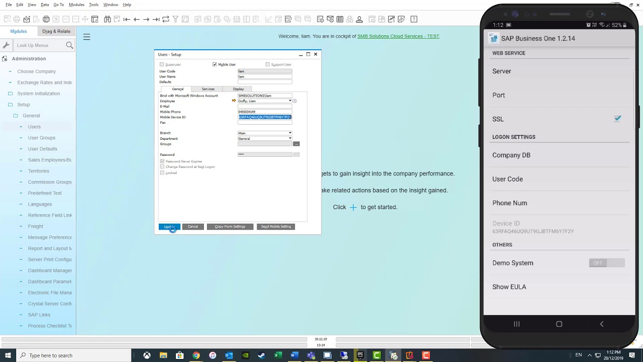 Как настроить мобильное приложение SAP B1 на устройствах Android — облачные сервисы SMB Solutions