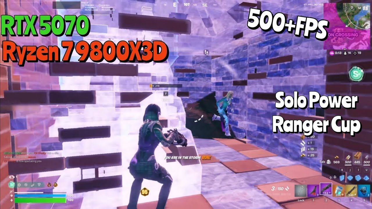 Ryzen 7 9800x3d + RTX 5070 | Fortnite Chapter 6 Skin cup | Performance mode | Ranked Duos | 600+ FPS