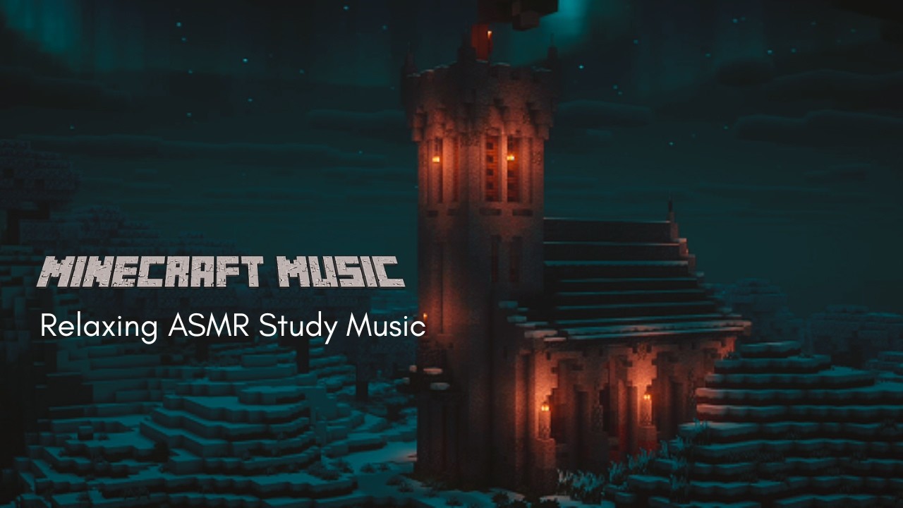 Minecraft Castle Music🎧ㅣSlowed  + Reverb + Sleep/Rain/Fire/ Study ASMR 🌧️ C418