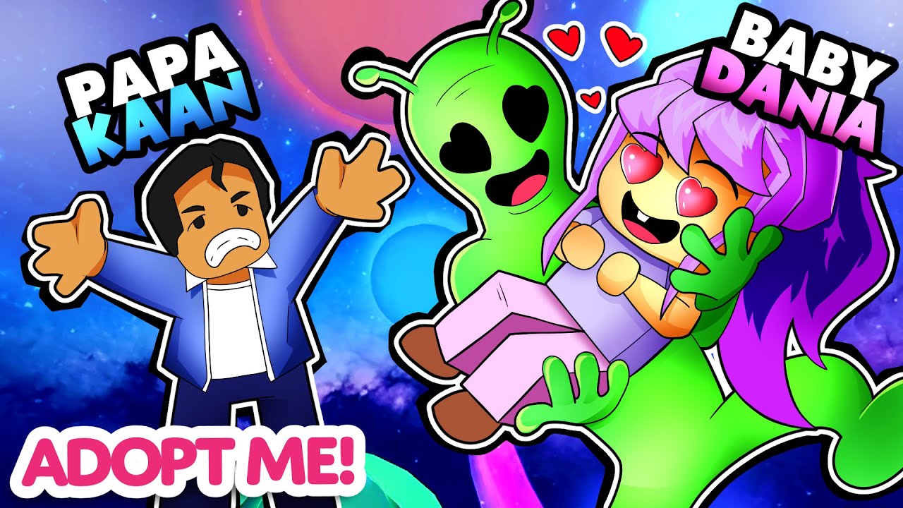 Baby Dania ist verliebt in ein Alien! Papa Kaan wird wütend! Roblox Adopt me RP Deutsch