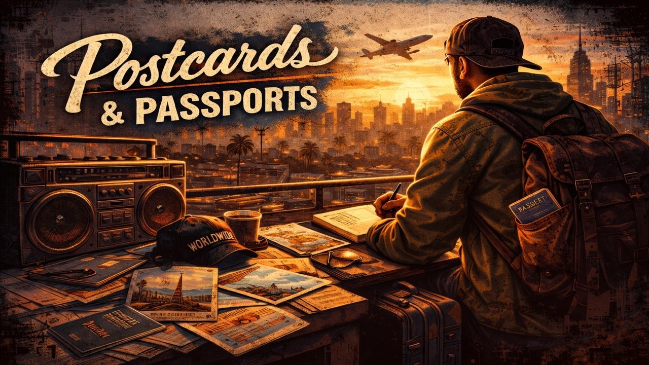 🌍 Jazzy Boom Bap Travel Rap – Postcards & Passports (Soulful Hip Hop)