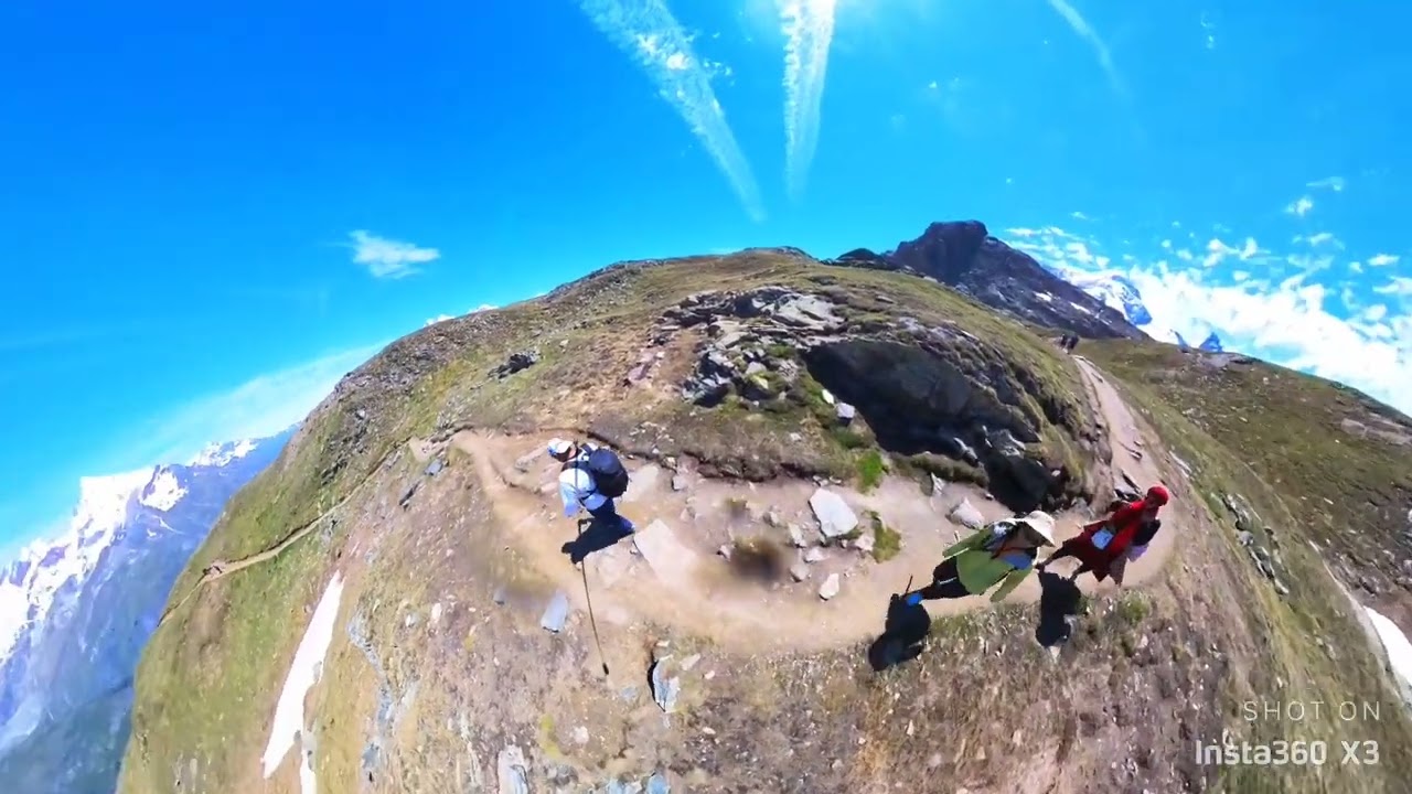 Trekking down from Rotenboden to Riffelalp,Matterhon,Gornegrat,Zermatt.
