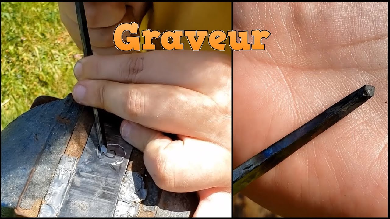 Forger un graveur pour les métaux +Tests de gravure (bandeau de Naruto + coins)
