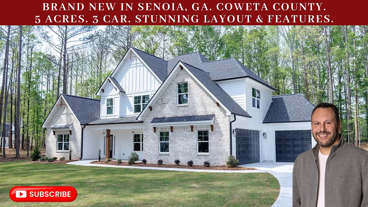 5 Acres Of Incredible Beauty.  New Home With Glorious Features.  Live The Dream In Senoia, GA