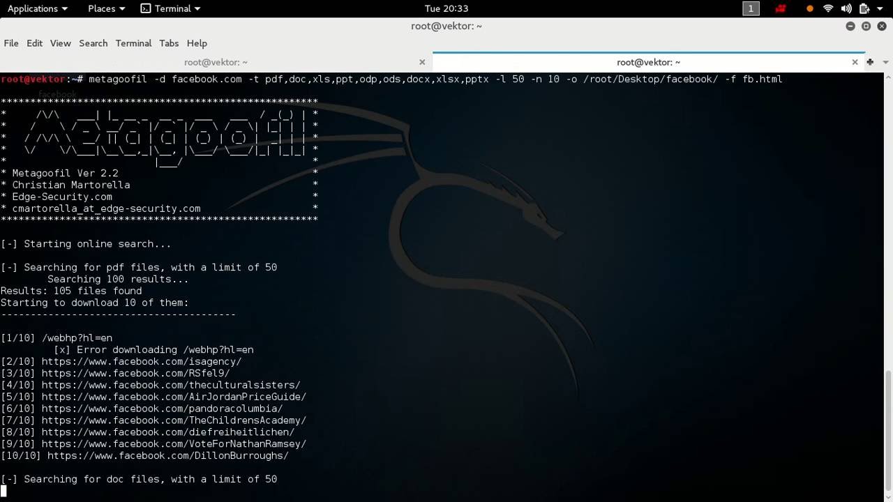 how to install and use metagoofil
