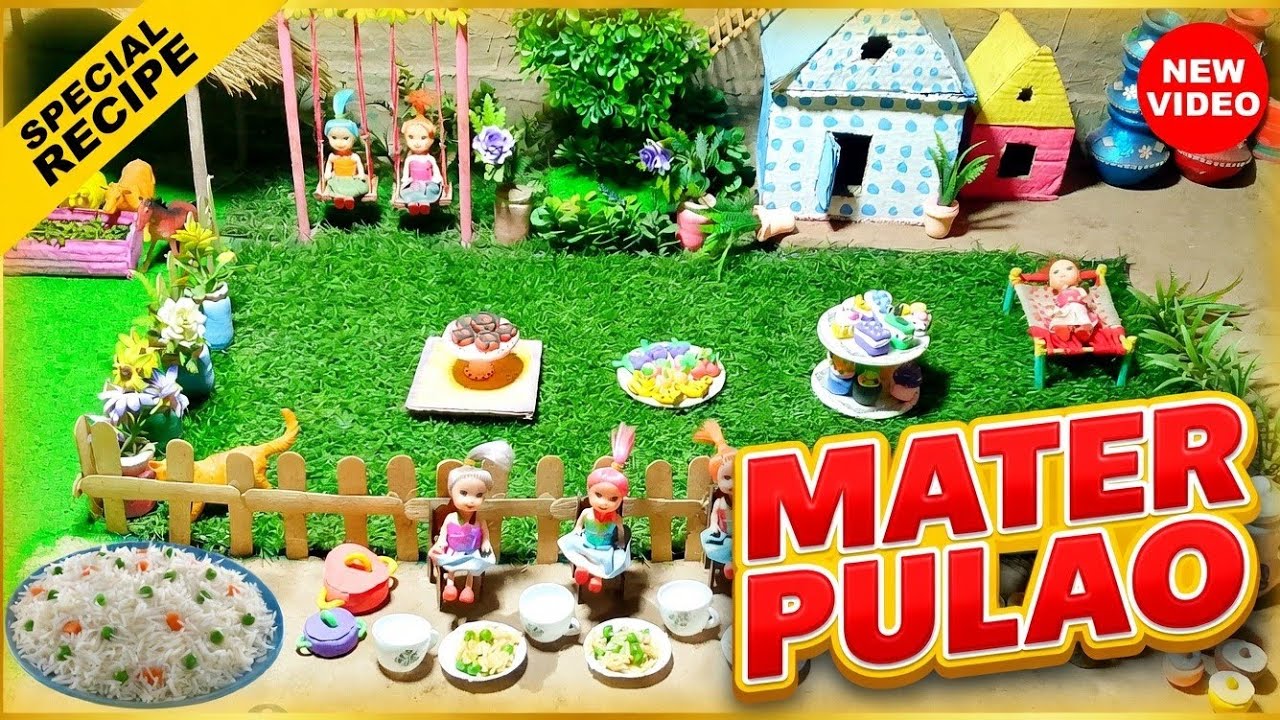 Miniature Matar Pulao/Tiny Matar Pulao Recipe.. NF MINI FOOD 