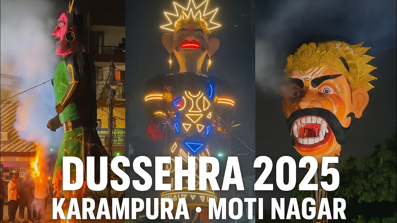 Karampura Ravan Dahan 😱🔥 Epic Dusshera 2025 🚩✨~ Moti Nagar ~ Karampura 🤩