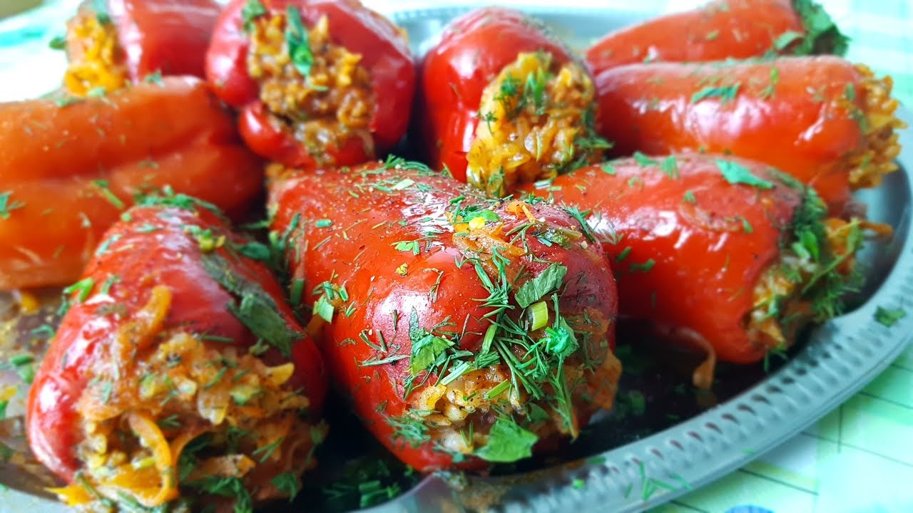 Фаршированный перец постный, цыганка готовит. Gipsy cuisine.🌶️