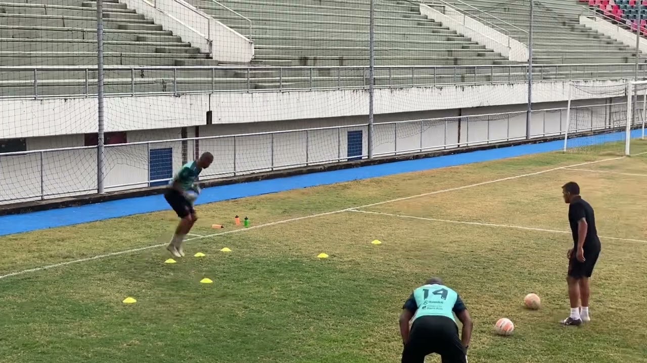 SC Humaitá aquecimento pré jogo, treinador de Goleiros Ranis