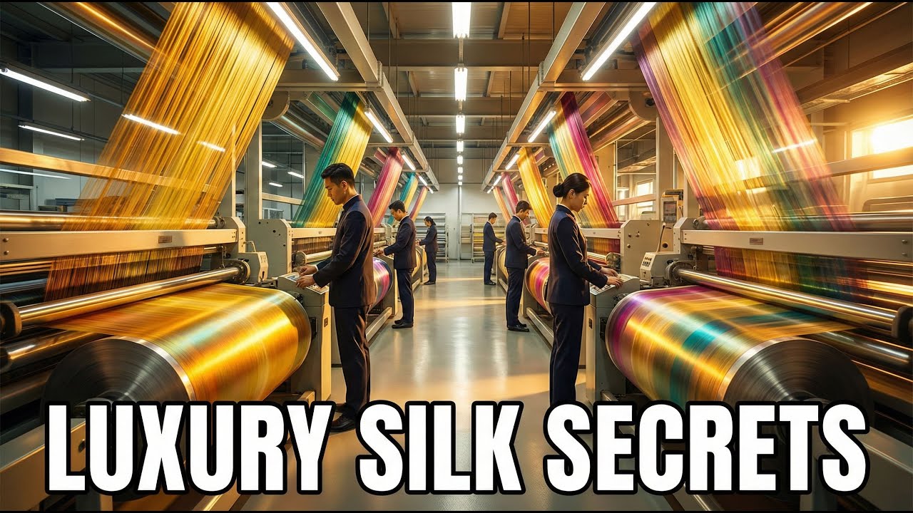 World-Class Silk Factory 😍 The Art of Luxury Fabric Production | From Cocoon to Luxury Silk 🤯