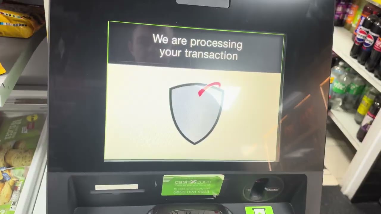 Withdrawing £10 at Preimer with a Cashzone ATM