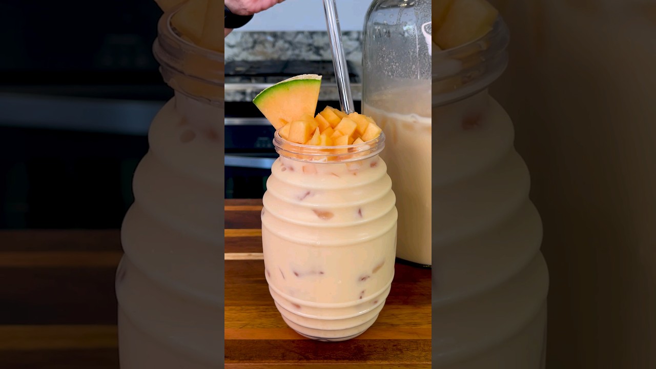 Agua Fresca de Melon Cremosita #shorts