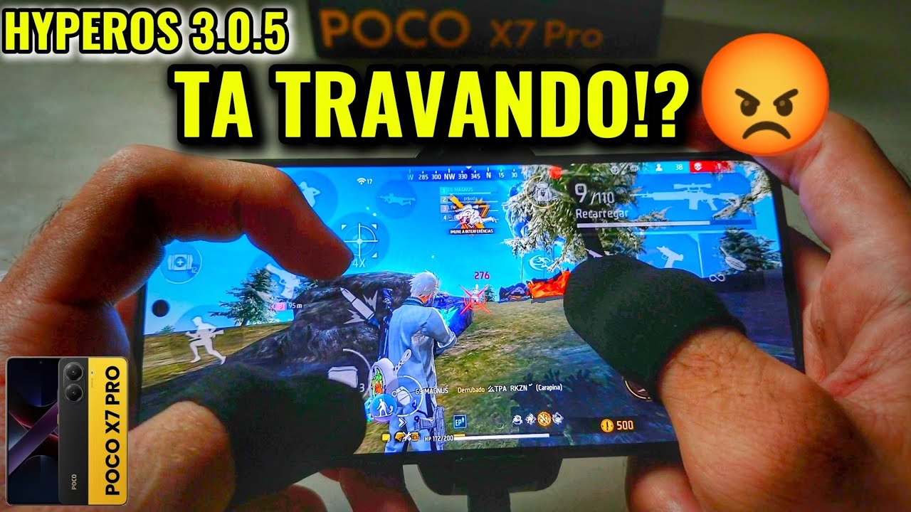POCO X7 PRO HYPEROS 3.0.5 NO FREE FIRE COM OS GRÁFICOS NO MÁXIMO 📱⚡🔥DESEMPENHOU BEM???