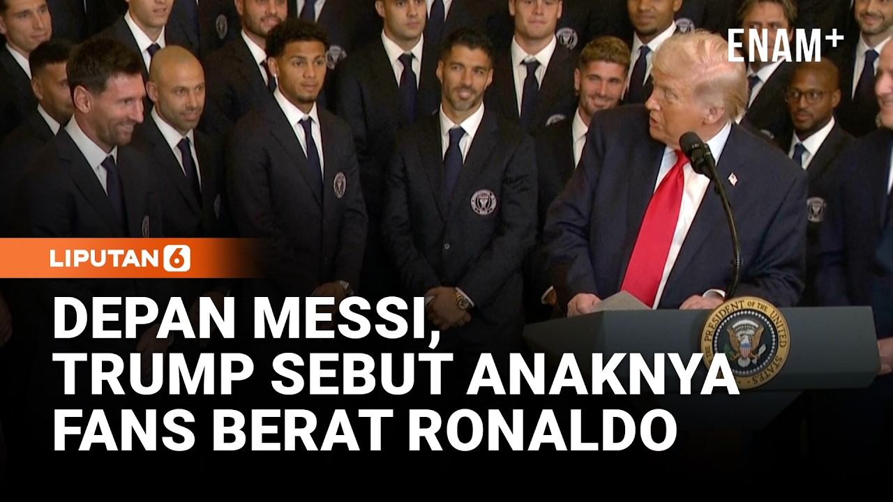 Depan Messi, Trump Sebut Anaknya Fans Berat Ronaldo | Liputan6