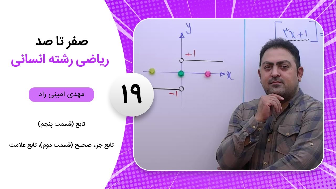 فیلم جلسه 19 - تابع (قسمت پنجم)، تابع جزء صحیح (قسمت دوم)، تابع علامت