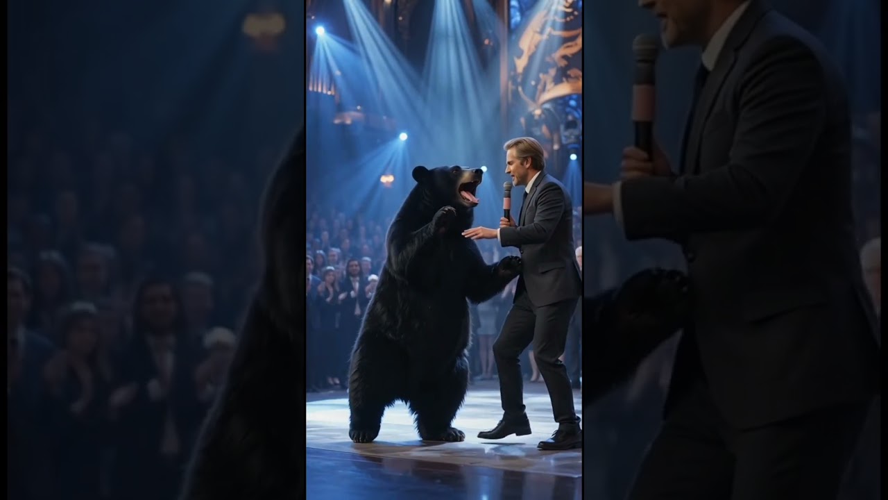 A men in American got talent show with bear with fusion agt Smart Clips