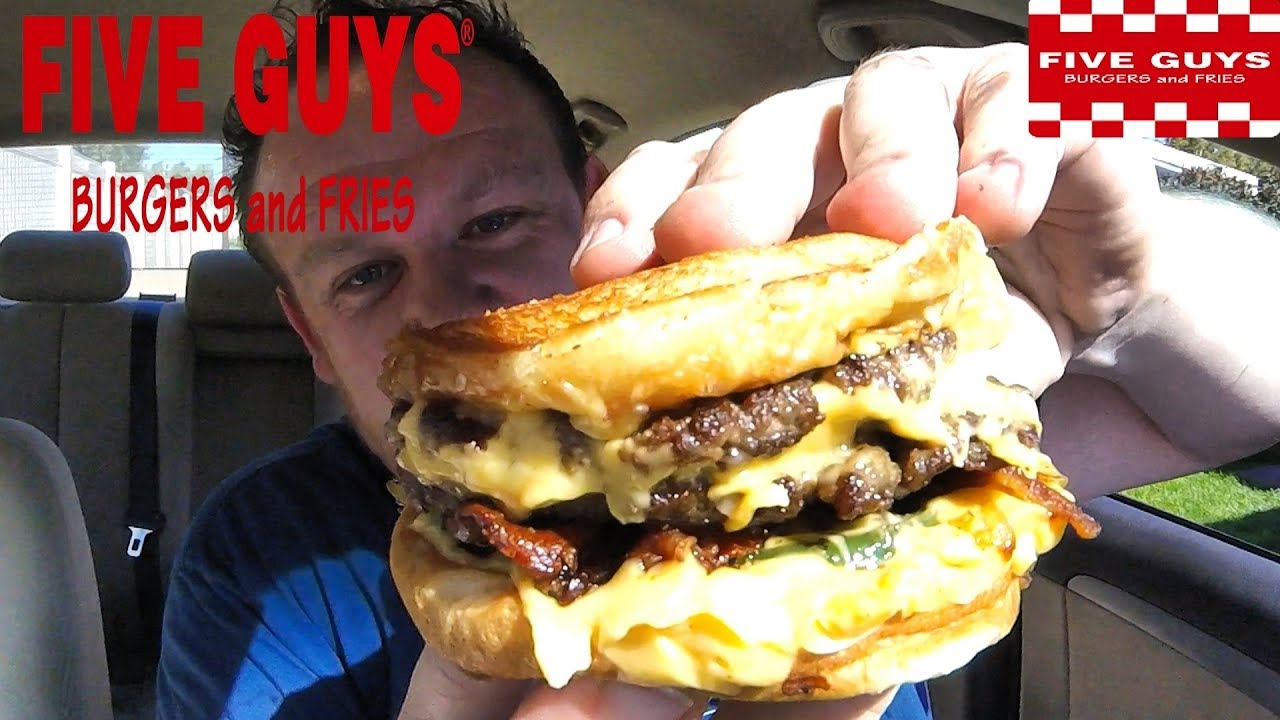 FIVE GUYS ⭐🍔PATTY MELT CHEESEBURGER🤫SECRET MENU ITEM🍔⭐ Food Review!!!