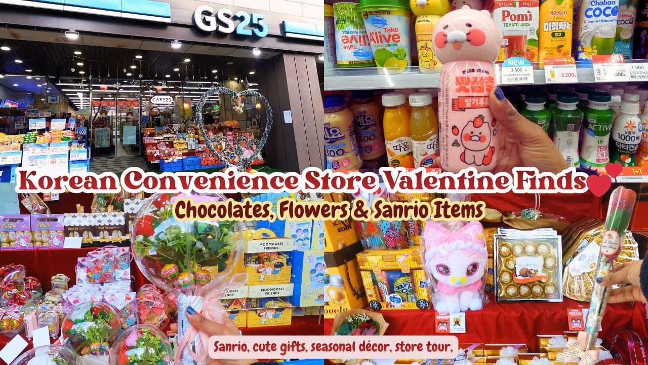 Shopping in Korea vlog🇰🇷| Convenience Store Valentine finds💝| cute gifts, seasonal decor, store tour