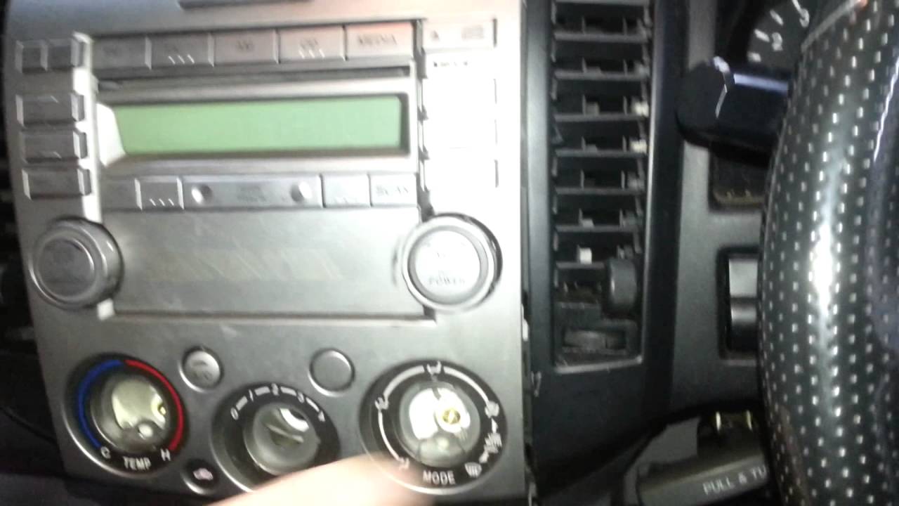 How to remove the  Radio from a  Mazda BT50