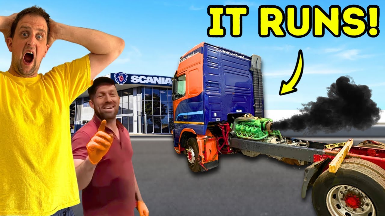 СБОРКА VOLVO FH С ДВИГАТЕЛЕМ SCANIA V8 | ПЕРВЫЙ ЗАПУСК | ЧАСТЬ 3 | 