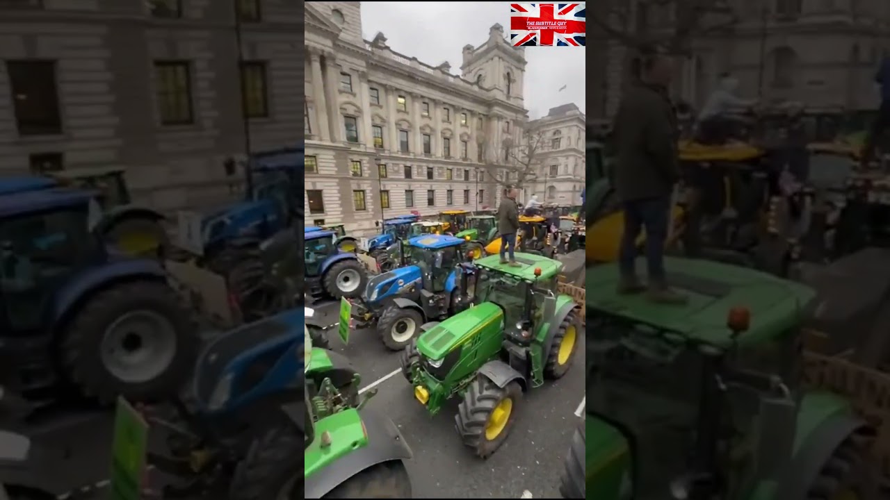 #farmersprotest : Thousands of Farmer's tractor choked every streets from Westminster to Whitehall