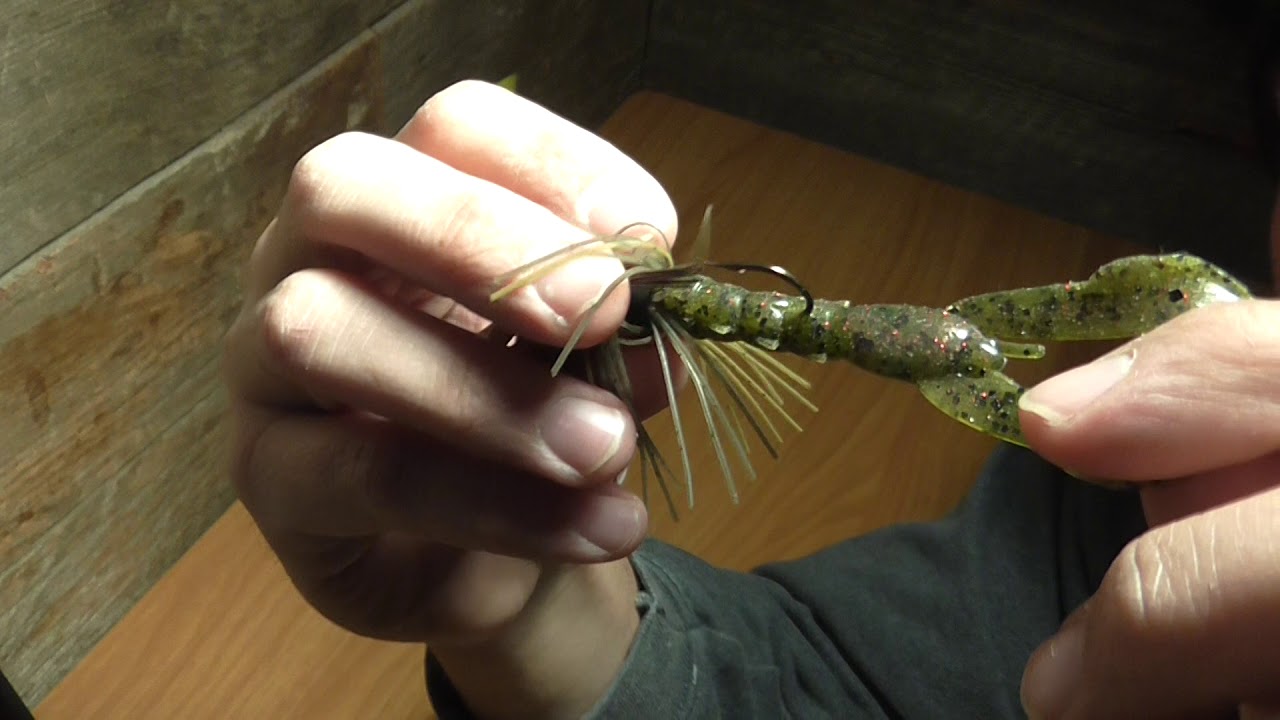Bass Fishing - Strike King Bitsy Bug Jig / Rage Tail baby craw (coffee scented)