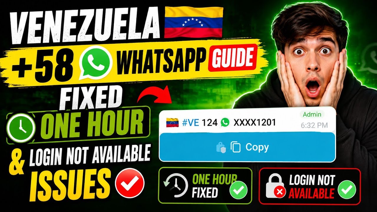 Venezuela +58 WhatsApp Guide 2026 🔥 | Fixed Login Not Available & One Hour Issue 