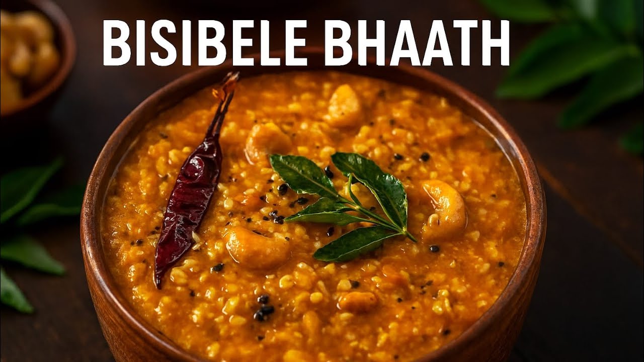 Authentic South Indian Bisibele Bhaath Recipe | Spicy, Healthy & Comforting One-Pot Meal!