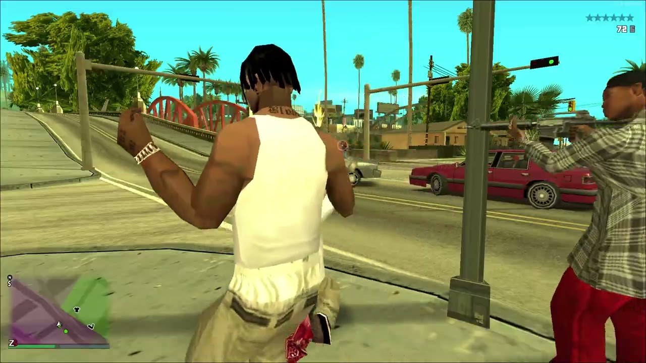 GTA  San Andreas: Bloods vs Crips mods - gang banging