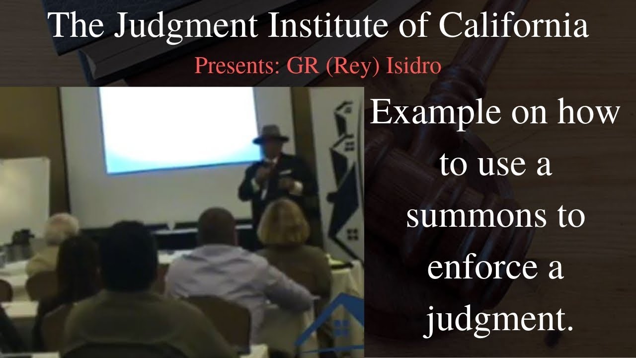 How to collect money after winning a judgment using a summons | Judgment enforcement