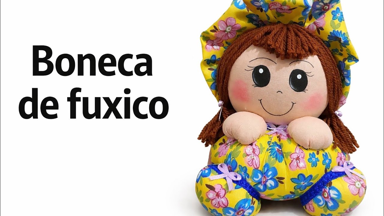 Boneca de fuxico com chapéu #facavocemesmo