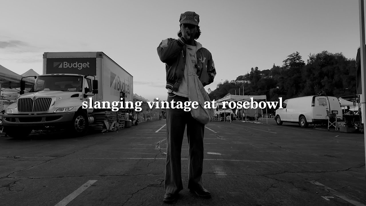 slanging vintage clothes at the rosebowl flea market