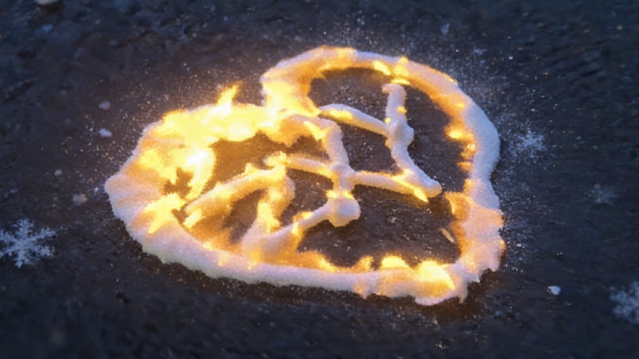 The flaming snow spray is absolutely gorgeous!