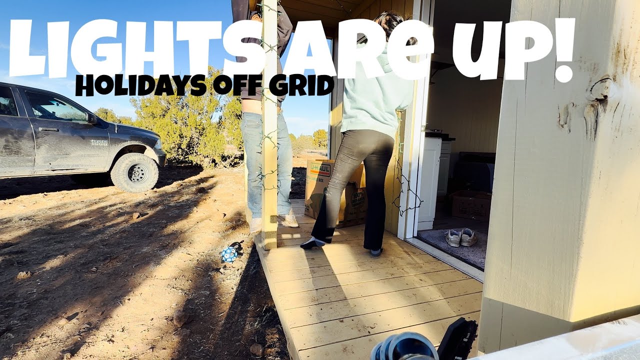 Off grid cabin is getting festive 